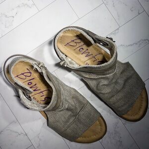 Blowfish Malibu Women's Tan Slingback Peep Toe Sandals - Size 7.5